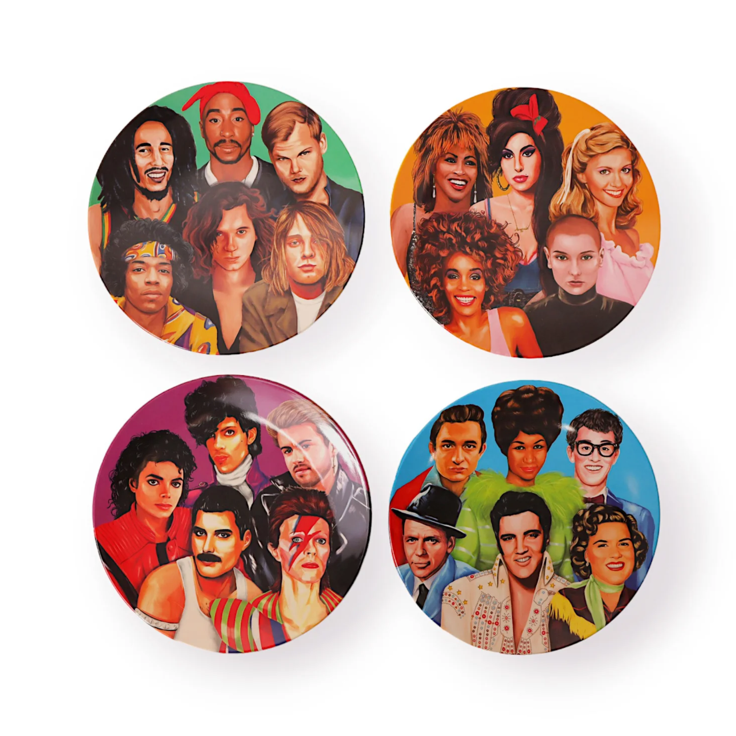 Plate Set of 4 Tribute Artists Music Edition