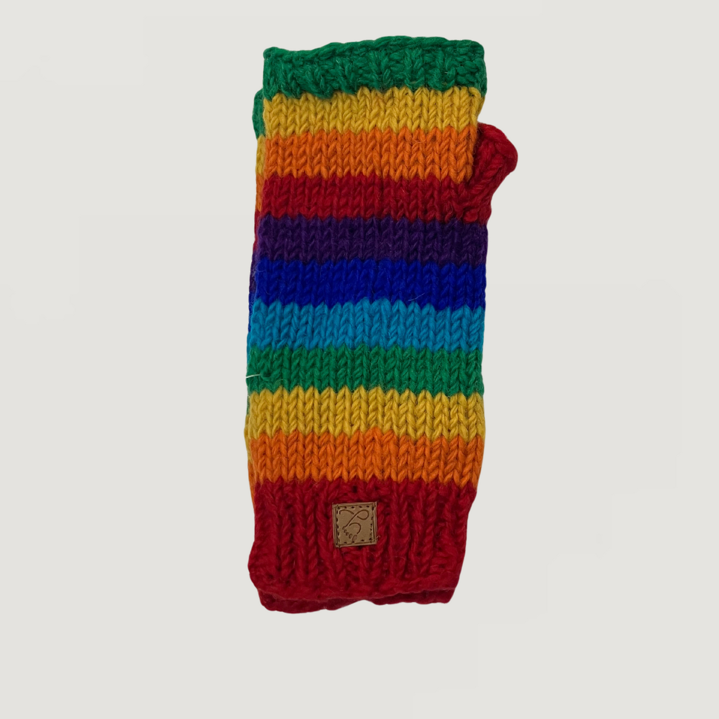 100% Wool Unisex Rainbow Hand & Wrist Warmers