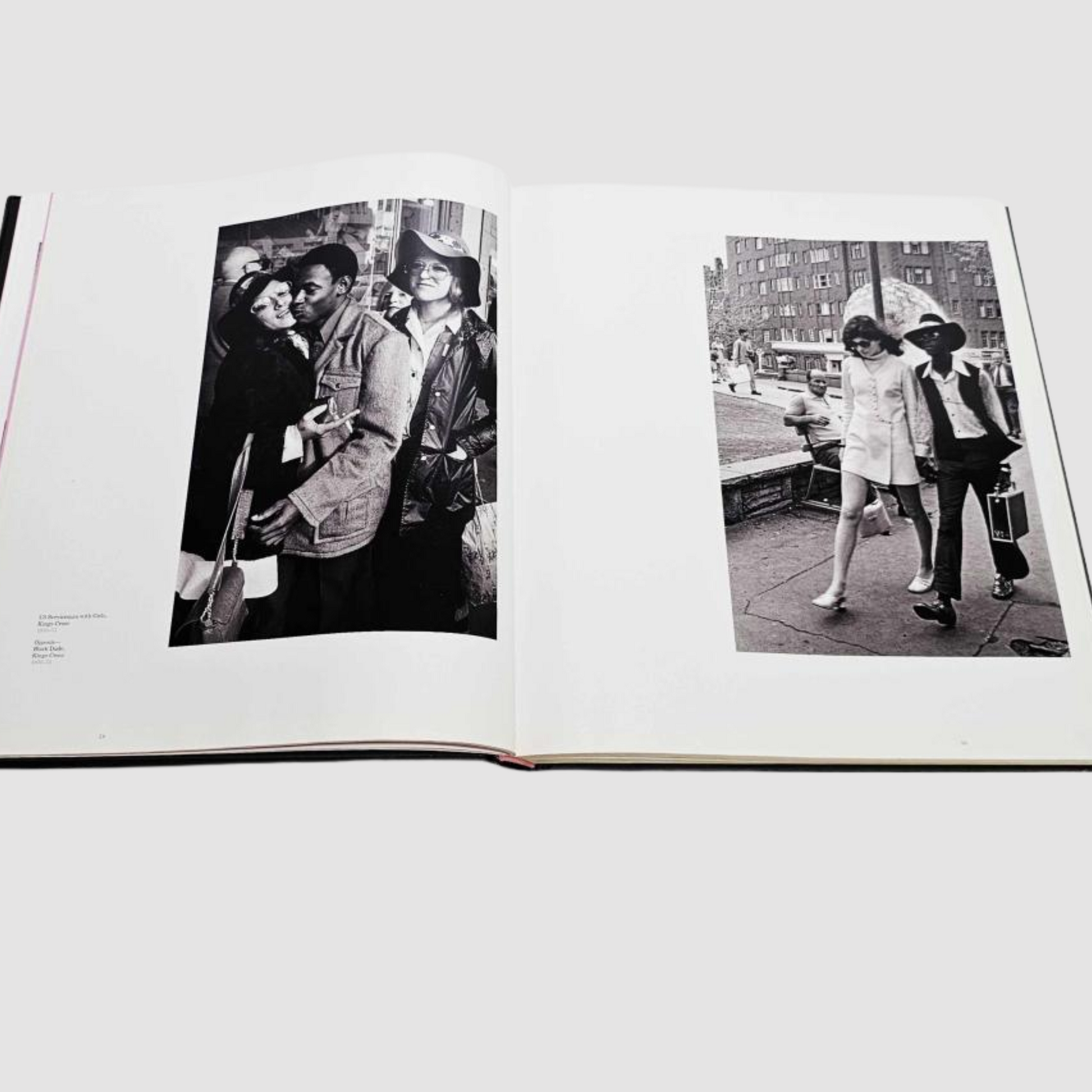 Spread from the Rennie Ellis coffee table book showcasing iconic black-and-white photos of Australian life.