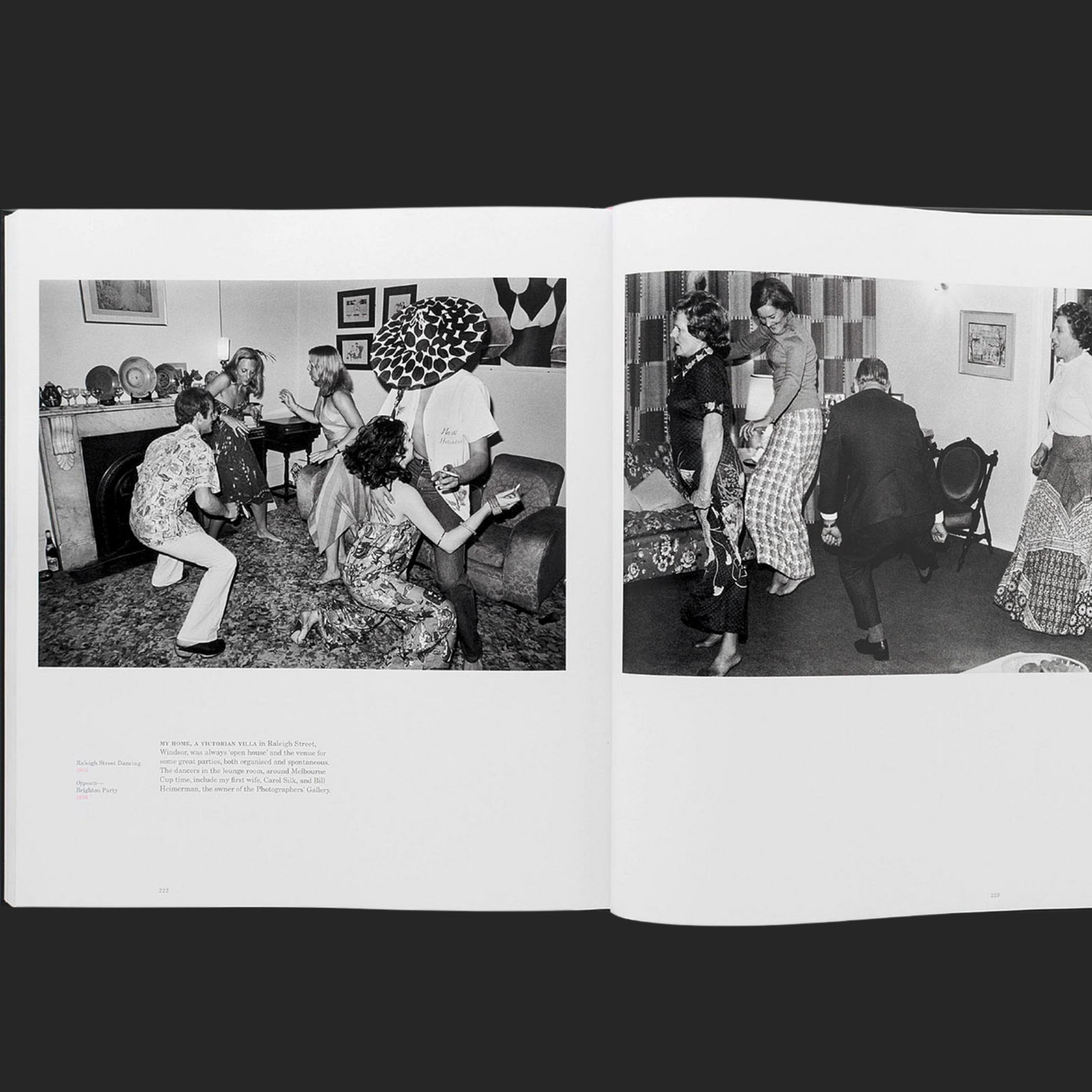 Iconic 1970s dance scene in Rennie Ellis' coffee table book, showcasing Australian life through black and white photography.