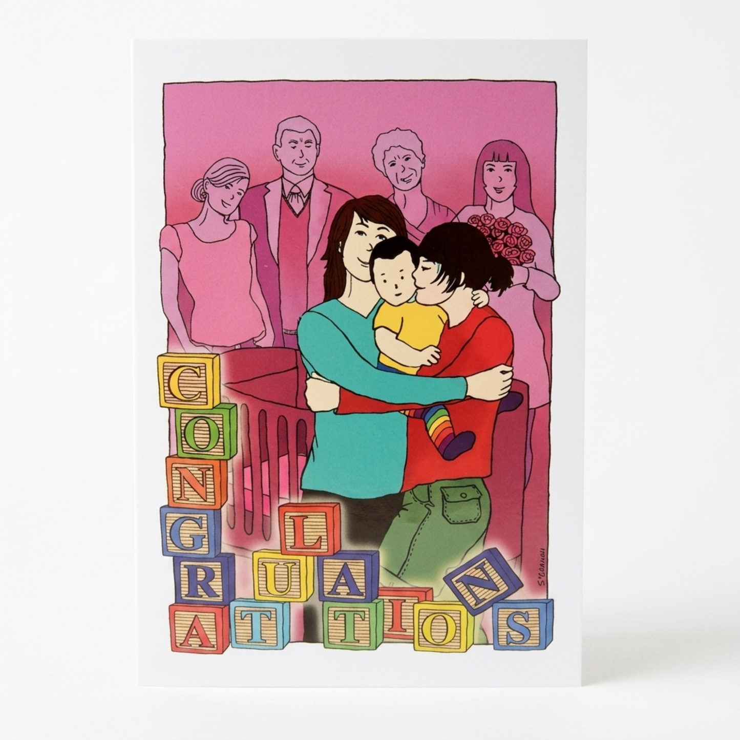 New Baby Card - Two Mums Congratulations