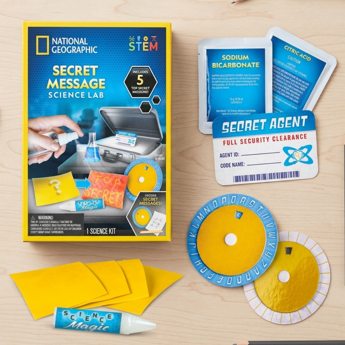 National Geographic Secret Message Science Lab Science Kit