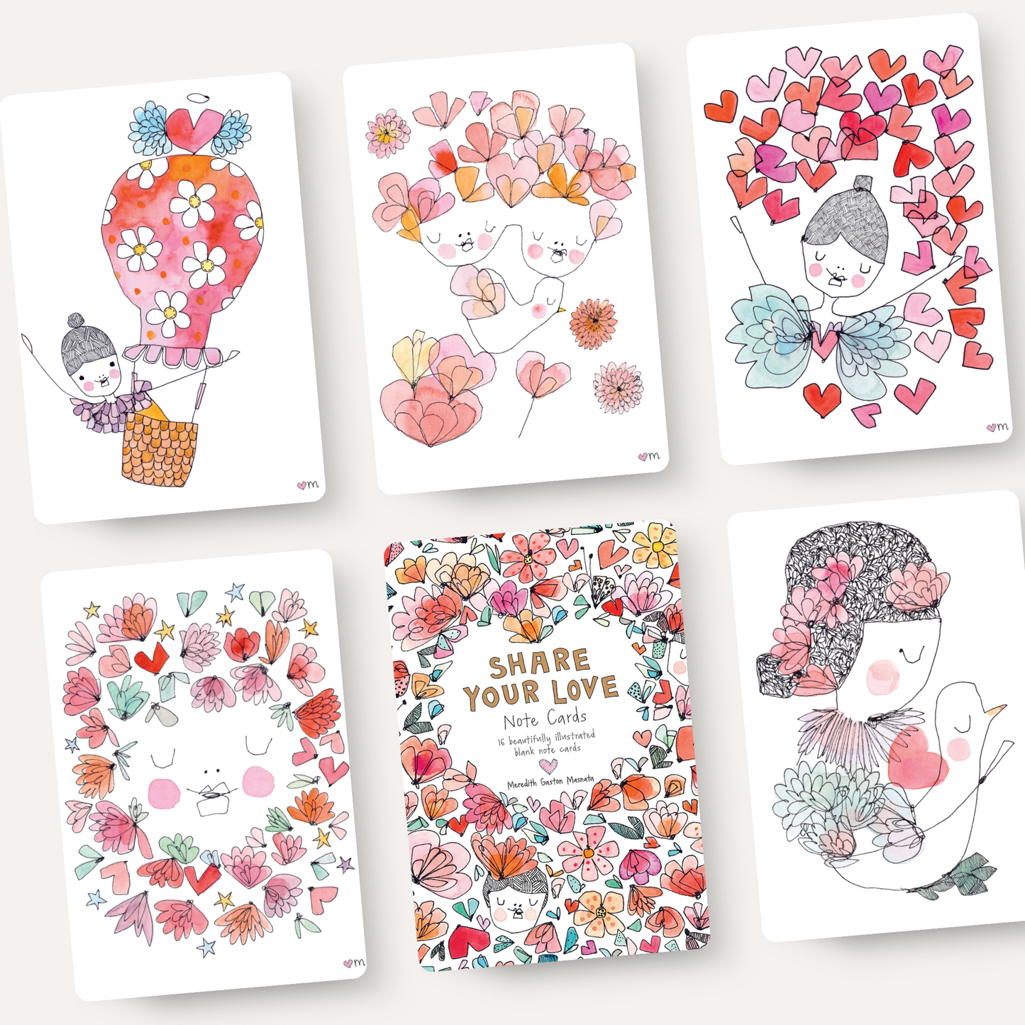 Greeting Card Set - Share your love note