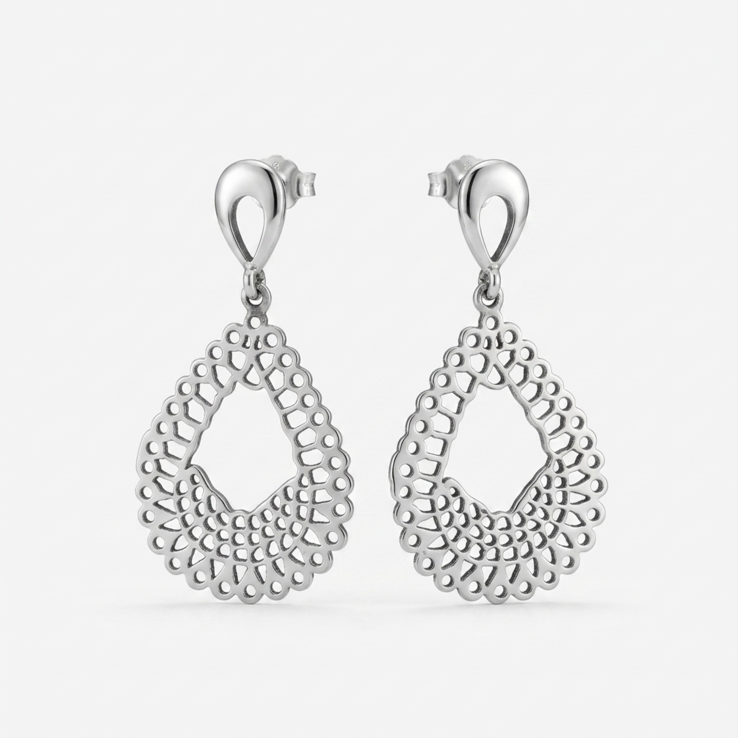 Silver Tear Drop Earrings