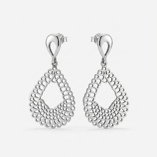 Silver Tear Drop Earrings