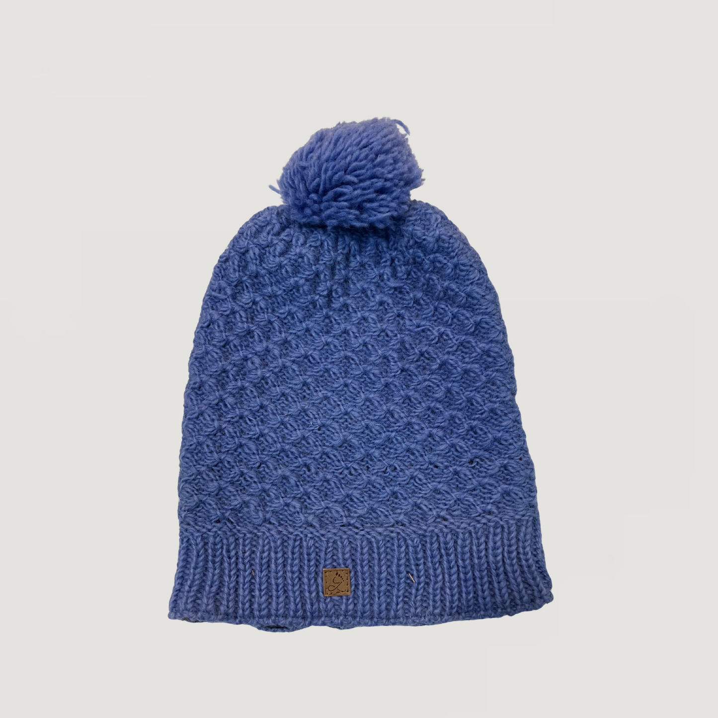 100% Wool Unisex Pom Pom Slouch Beanie Hat Adults & Kids