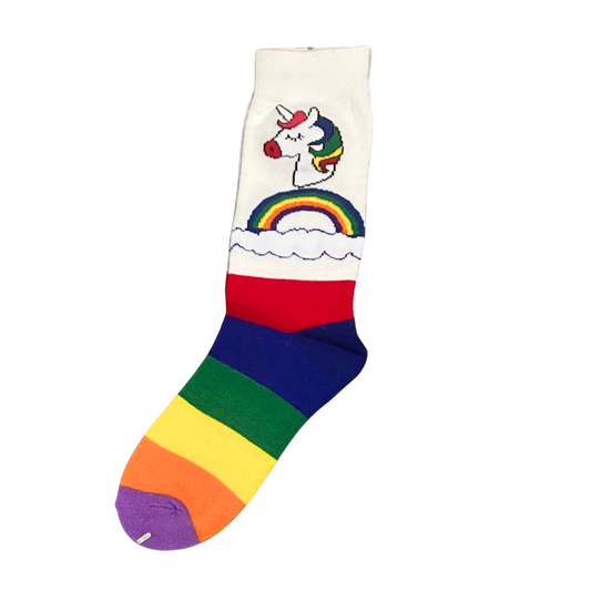 White Unicorn Socks One Size