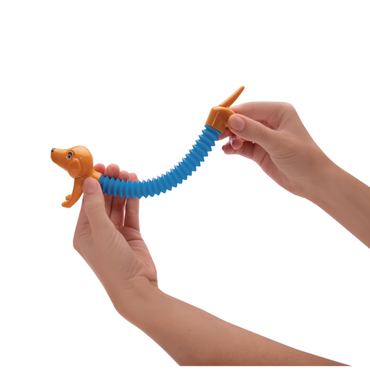 Stetchy spring dog - fidget toy - assorted