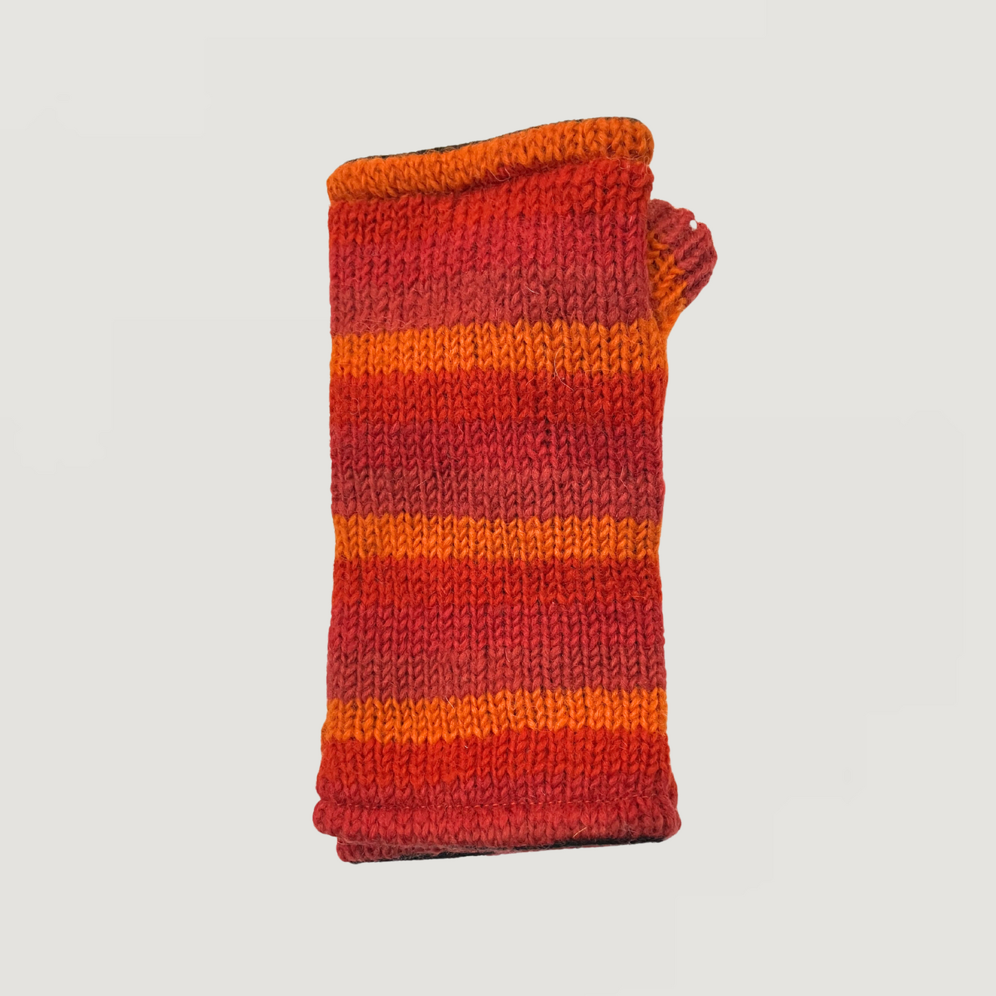100% Wool Stripe Unisex Hand & Wrist Warmers