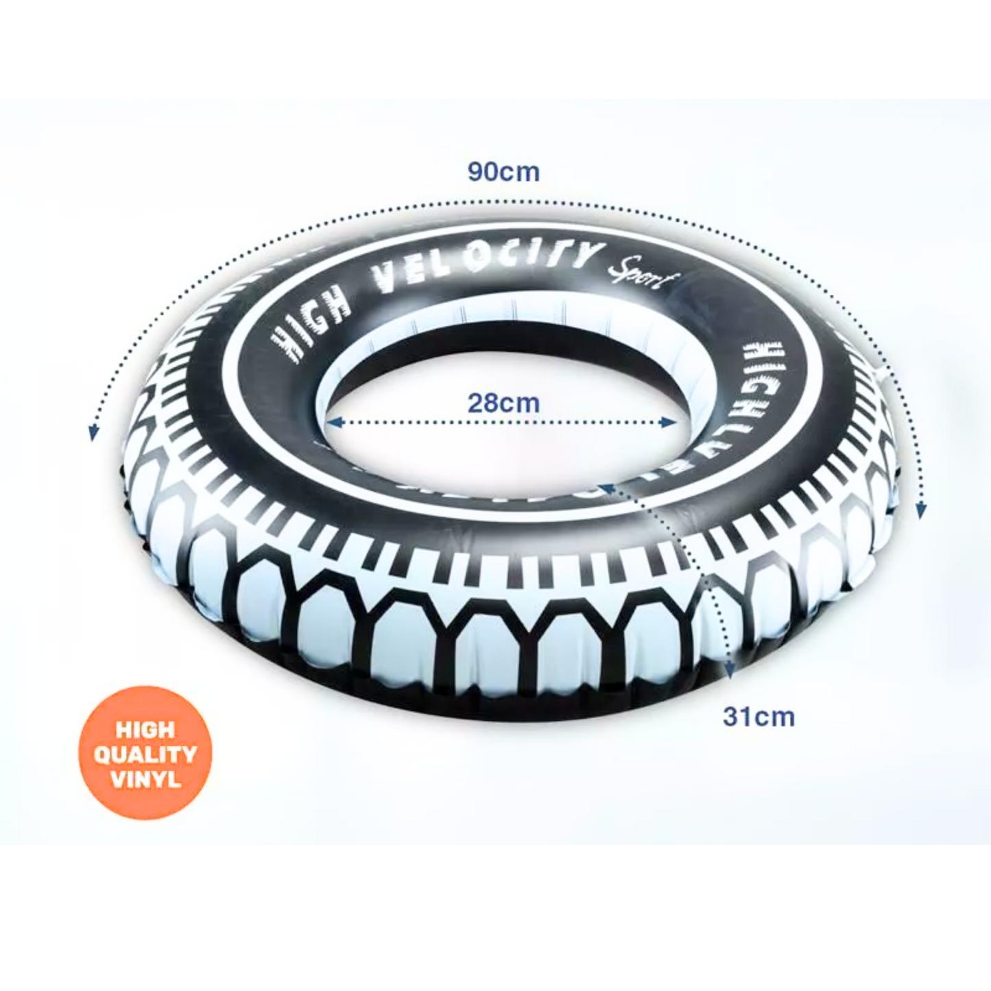 Swim Rings Inflatable Tyre Design Pool Holidays 90cm