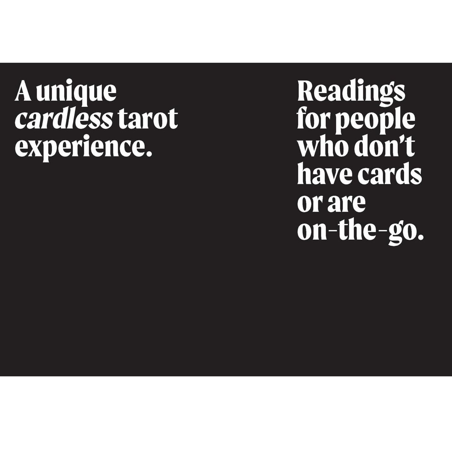 The Cardless Tarot Hardcover Book