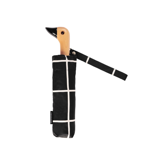 Duck Umbrella Compact – Black Grid