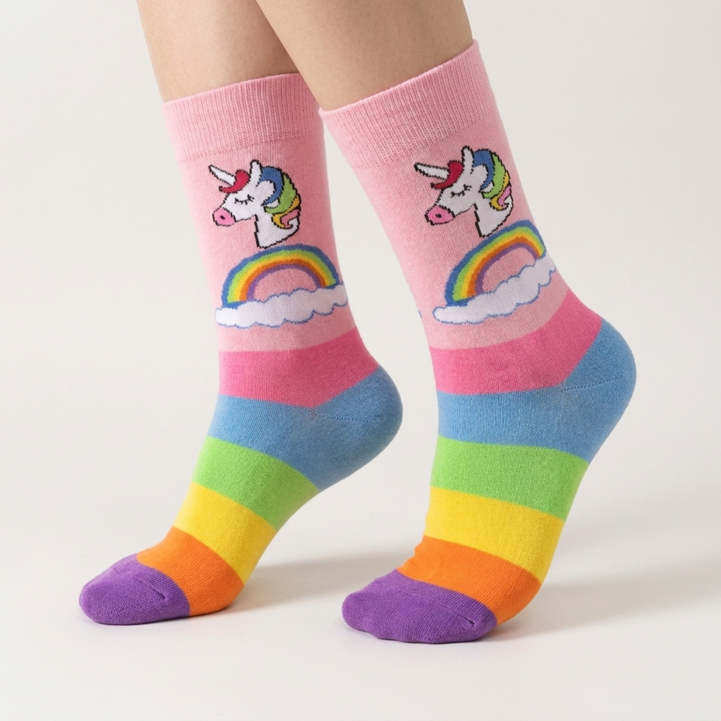 Pink Unicorn Socks One Size