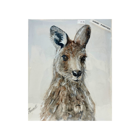 Australian Wall Art - Kangaroo painting on canvas - Val Farrell