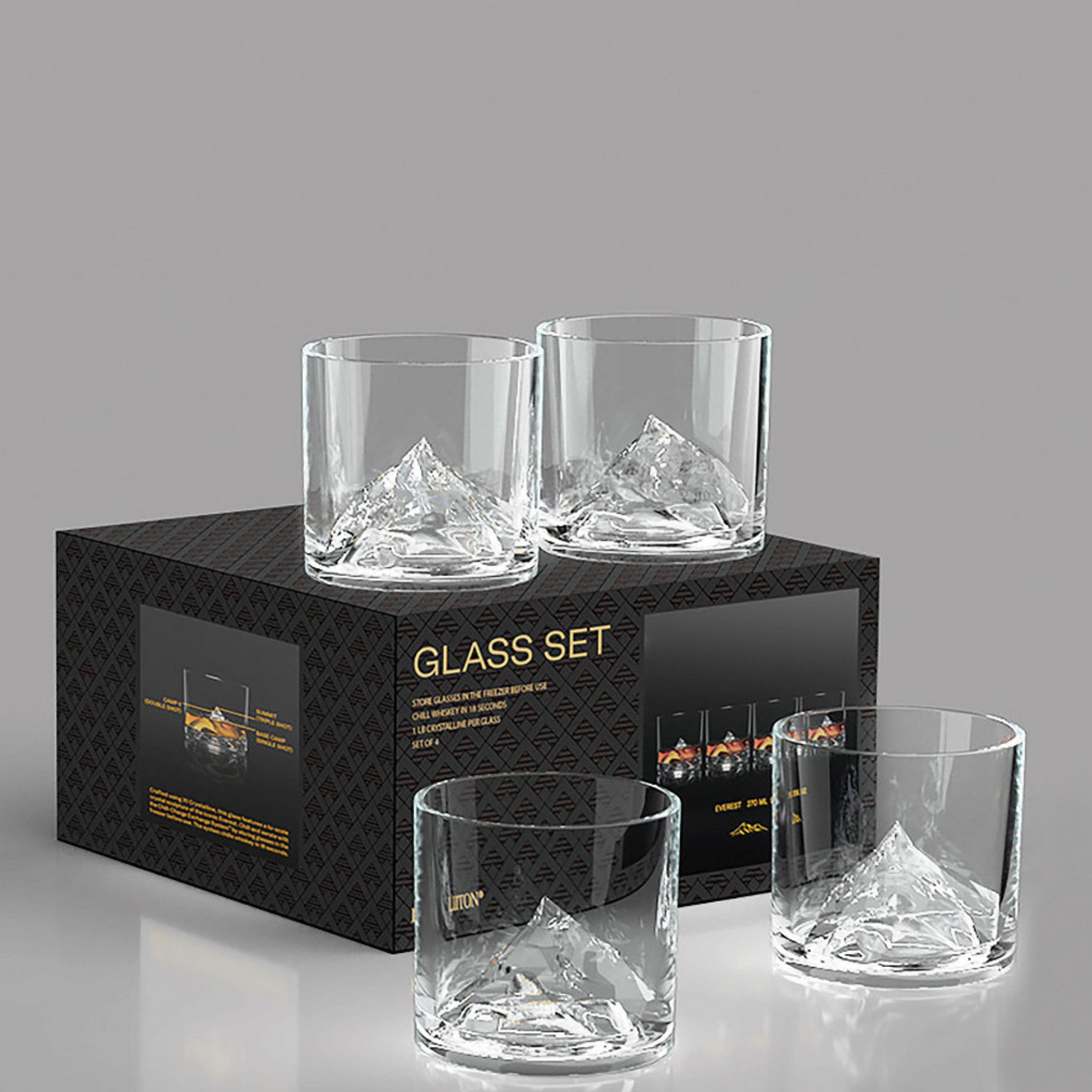 Everest Whisky Glasses Set of 4 - Gift Box