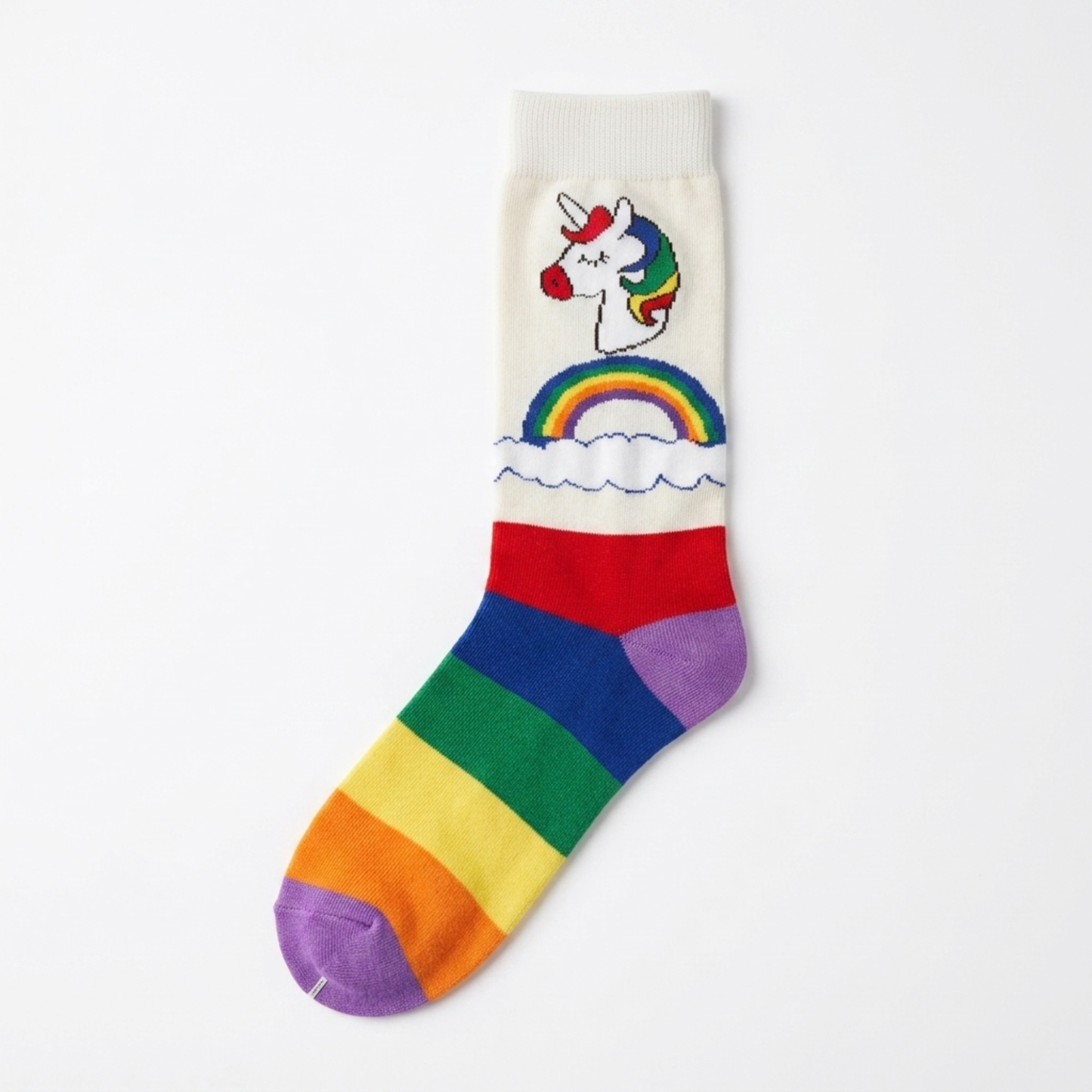White Unicorn Socks One Size