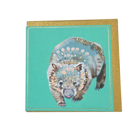 Square Blank Wombat Greeting Card