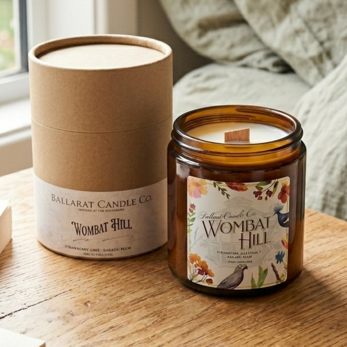 Wombat Hill Daylesford Large Candle Jar + Gift Box, 380g