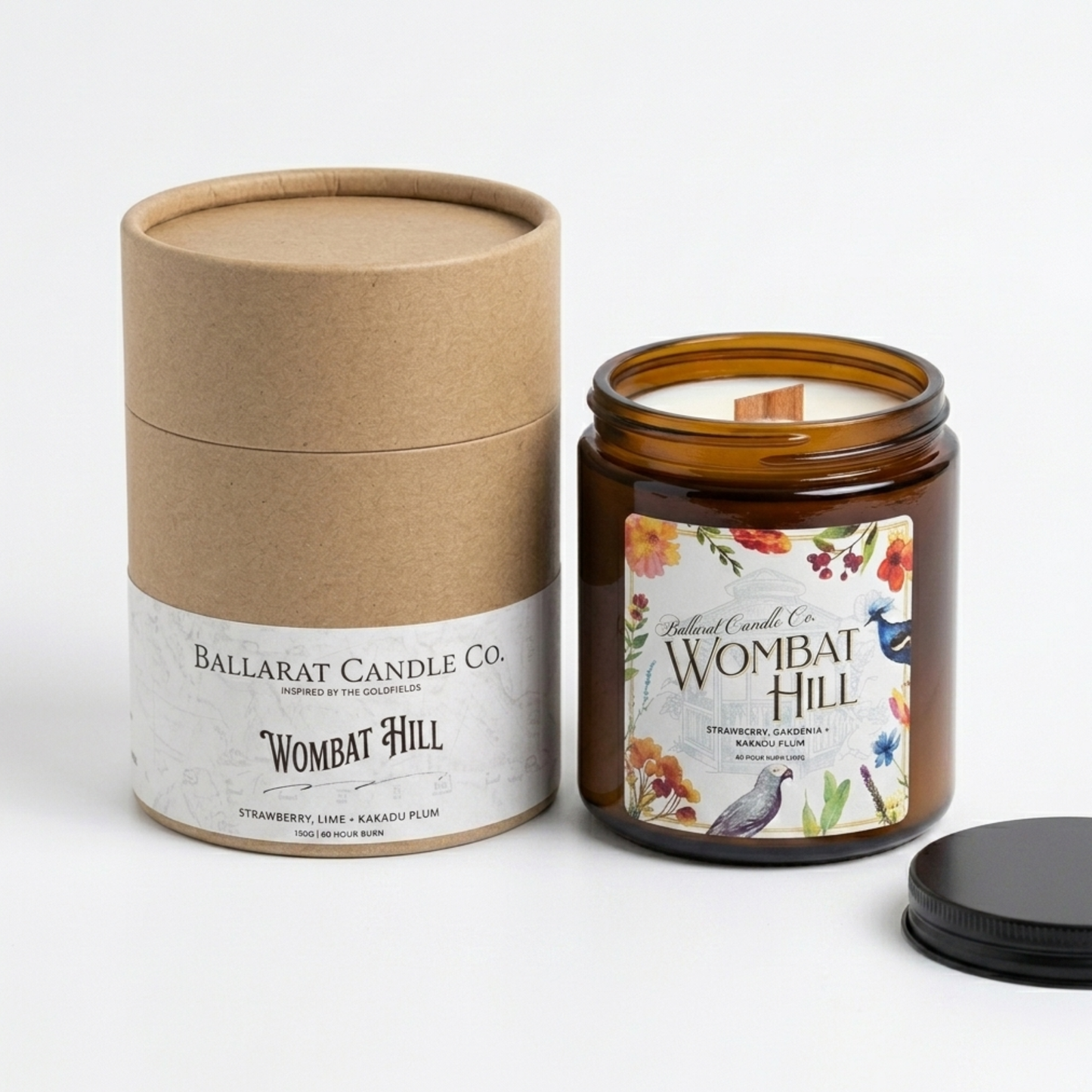 Wombat Hill Daylesford Large Candle Jar + Gift Box, 380g