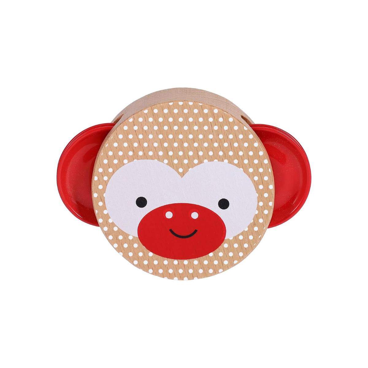 Petit Collage Wooden Tambourine - Monkey