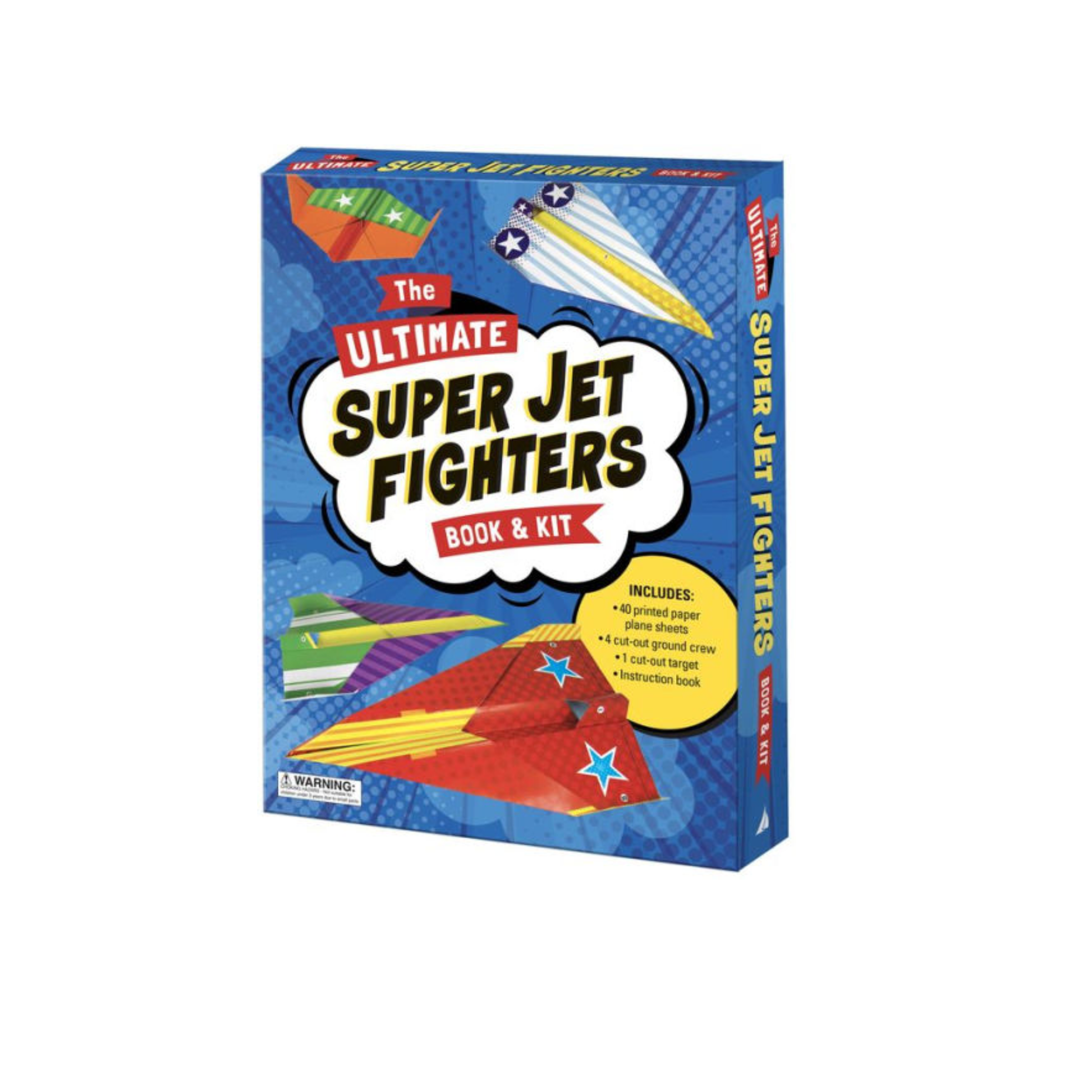 Ultimate Super Jet Fighters Book & Kit, a super jet fighter activity kit with paper sheets and figures for fun.