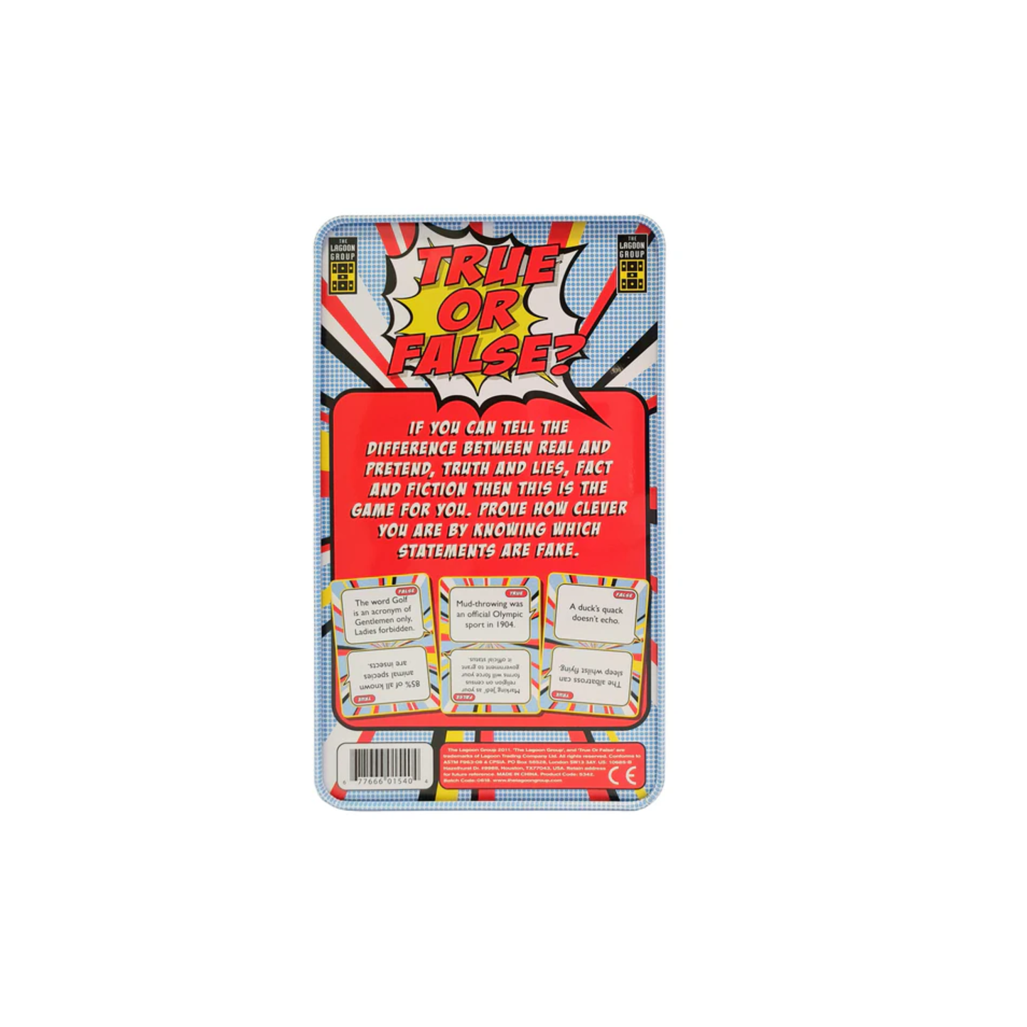 True or False Board Game Tin