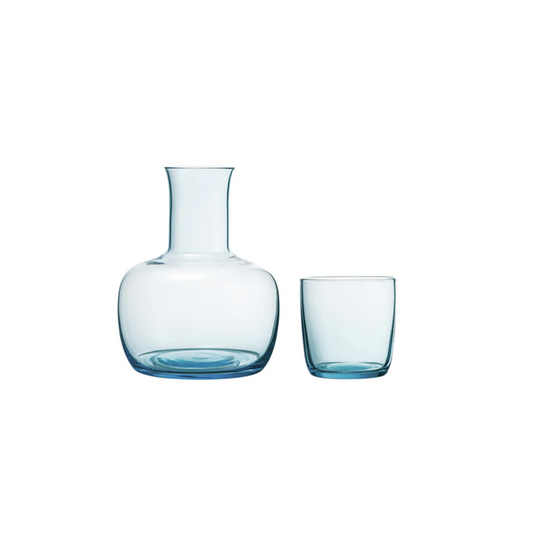 4pc Water Carafe Bulb w/ Tumbler Set – aqua